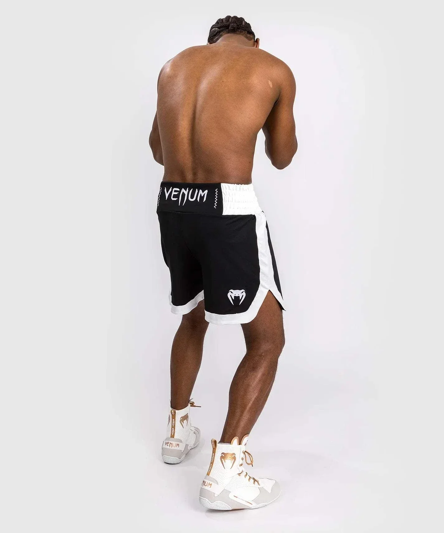 Short de Boxe Anglaise Venum Classic - Noir/Blanc – Image 4