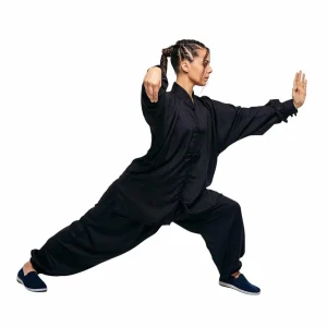 Tenue de Tai Chi Training FUJIMAE Coton - Noir