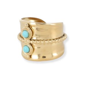 Bague howlite bleue