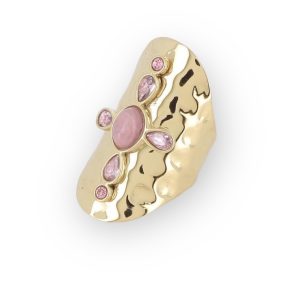 Bague large et longue en acier