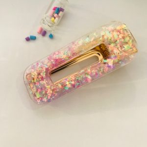 Barrette pailletée multicolore