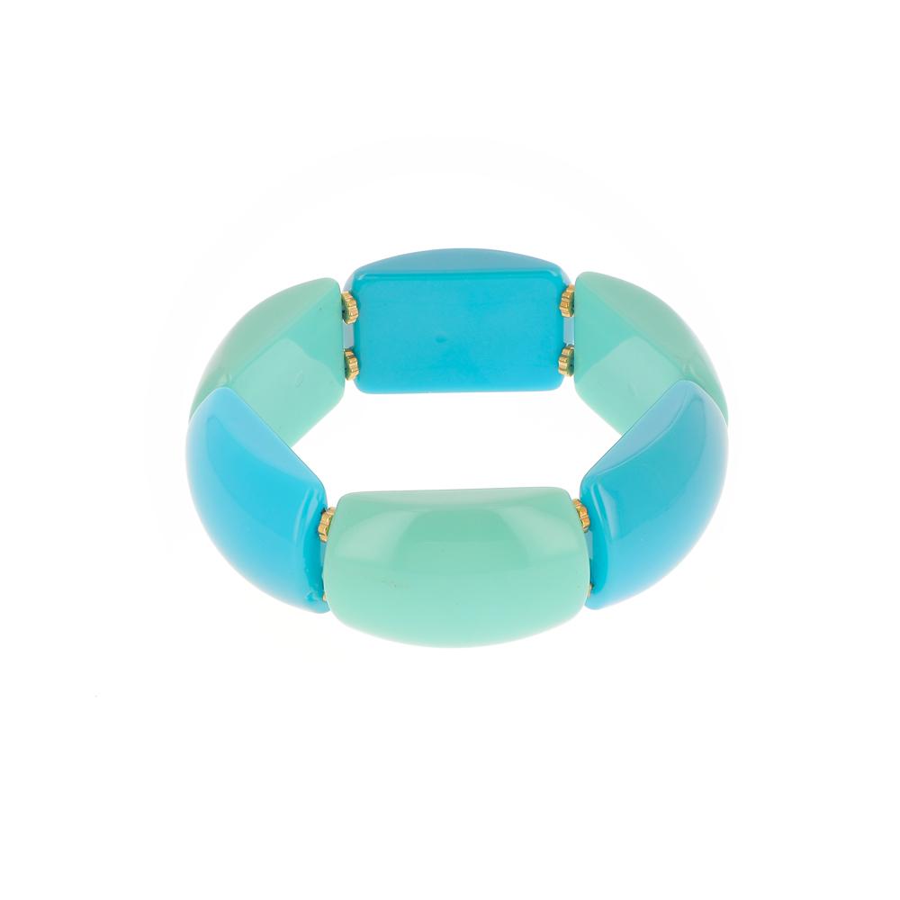 Bracelet résine turquoise et bleu