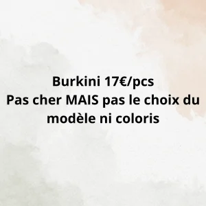 Burkini 2 ou 3 pcs coloris noir ou marron ou kaki taille unique du 36 – 42