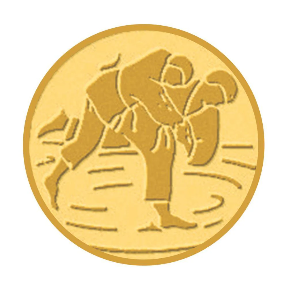 Pastille Aluminium Motif Judo Or Ø 25 mm - PB056 – Image 3