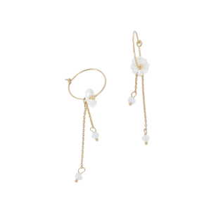 Créoles fleur nacrée