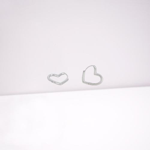 Créoles coeurs argent – Image 4