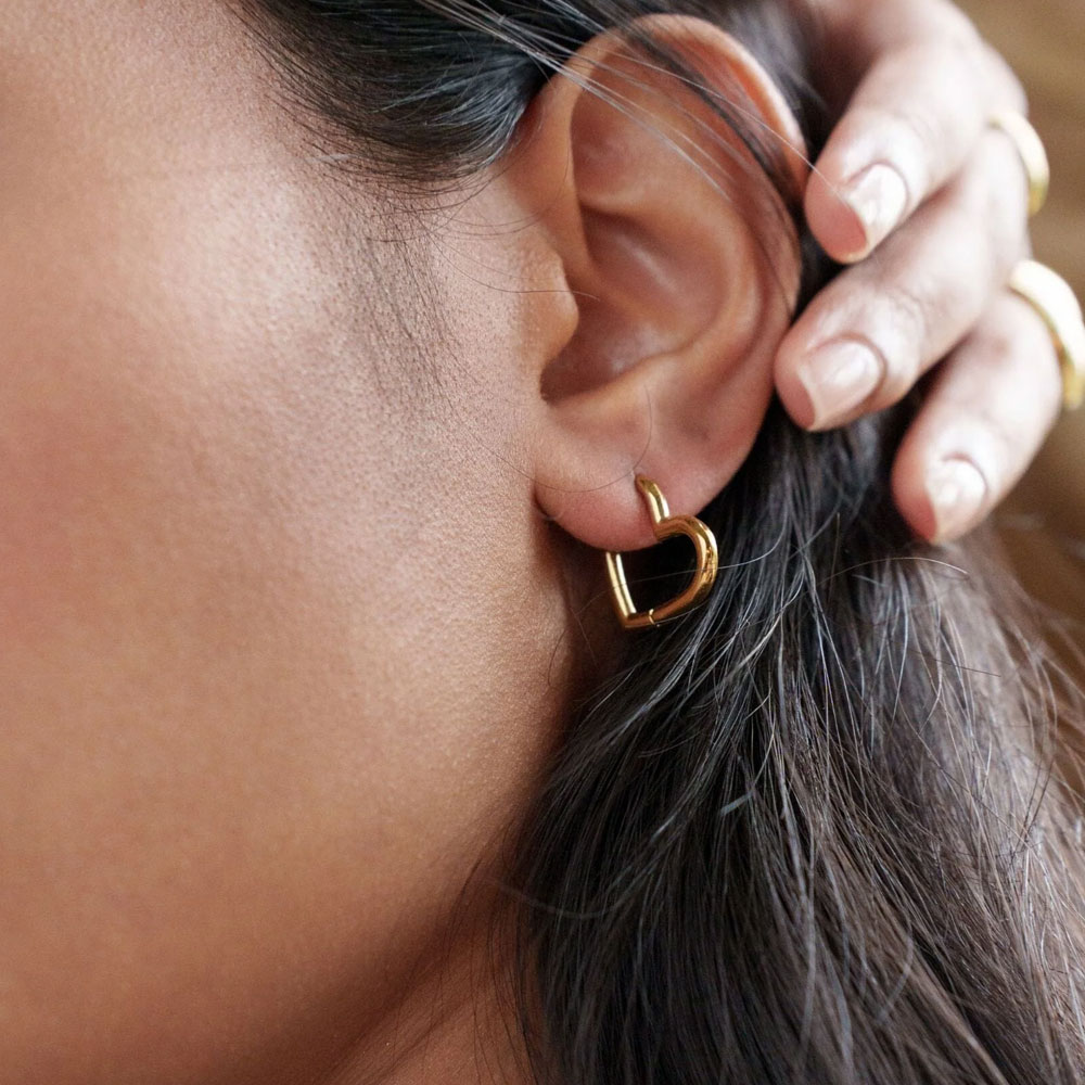 Créoles coeurs argent – Image 3