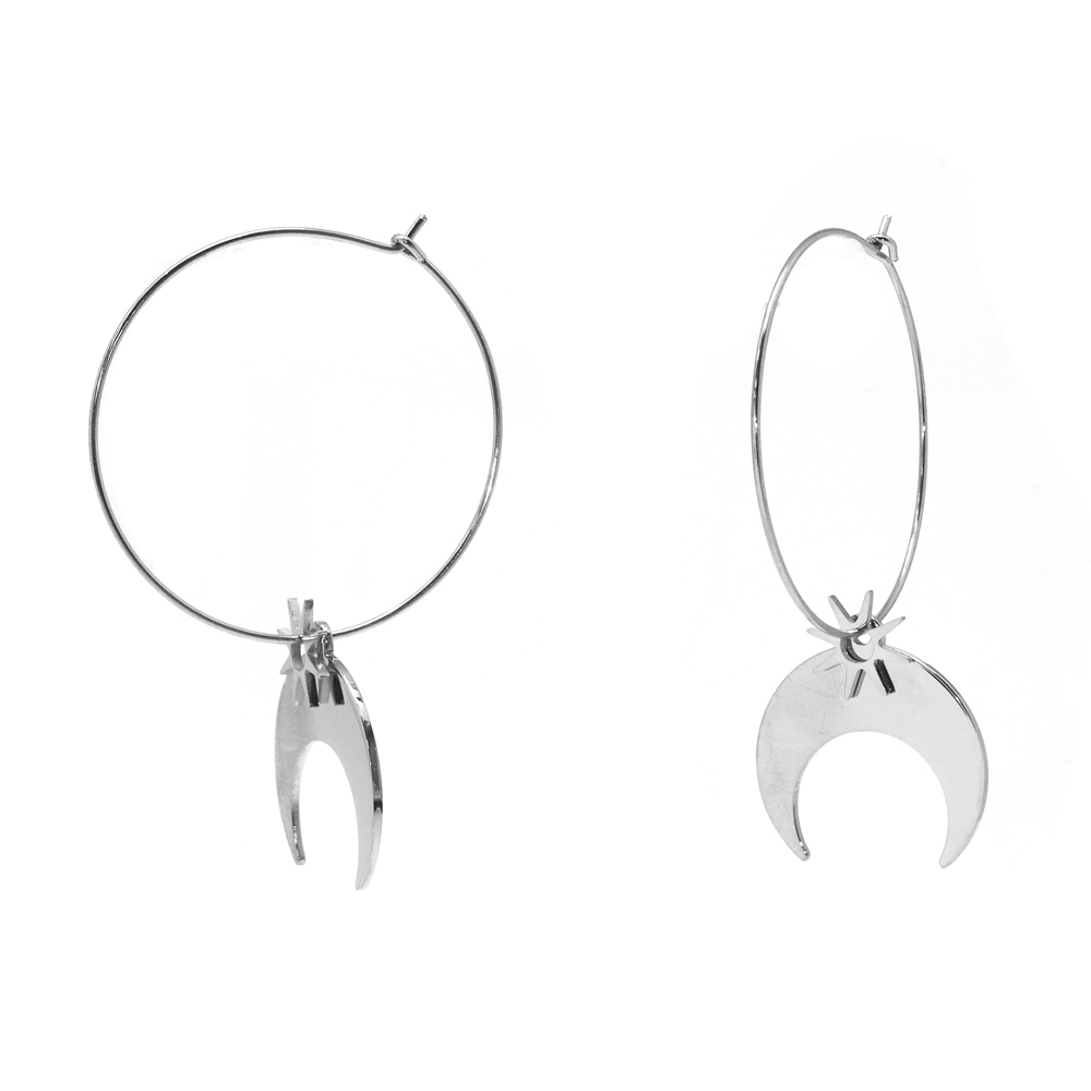 Créoles lune étoilée – Image 2