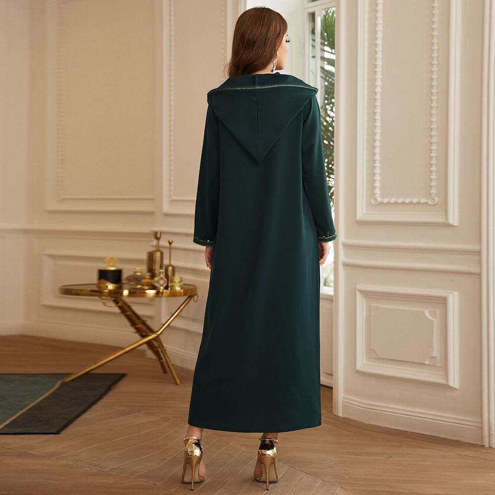 Djellaba Femme Moderne Vert Olive – Image 7