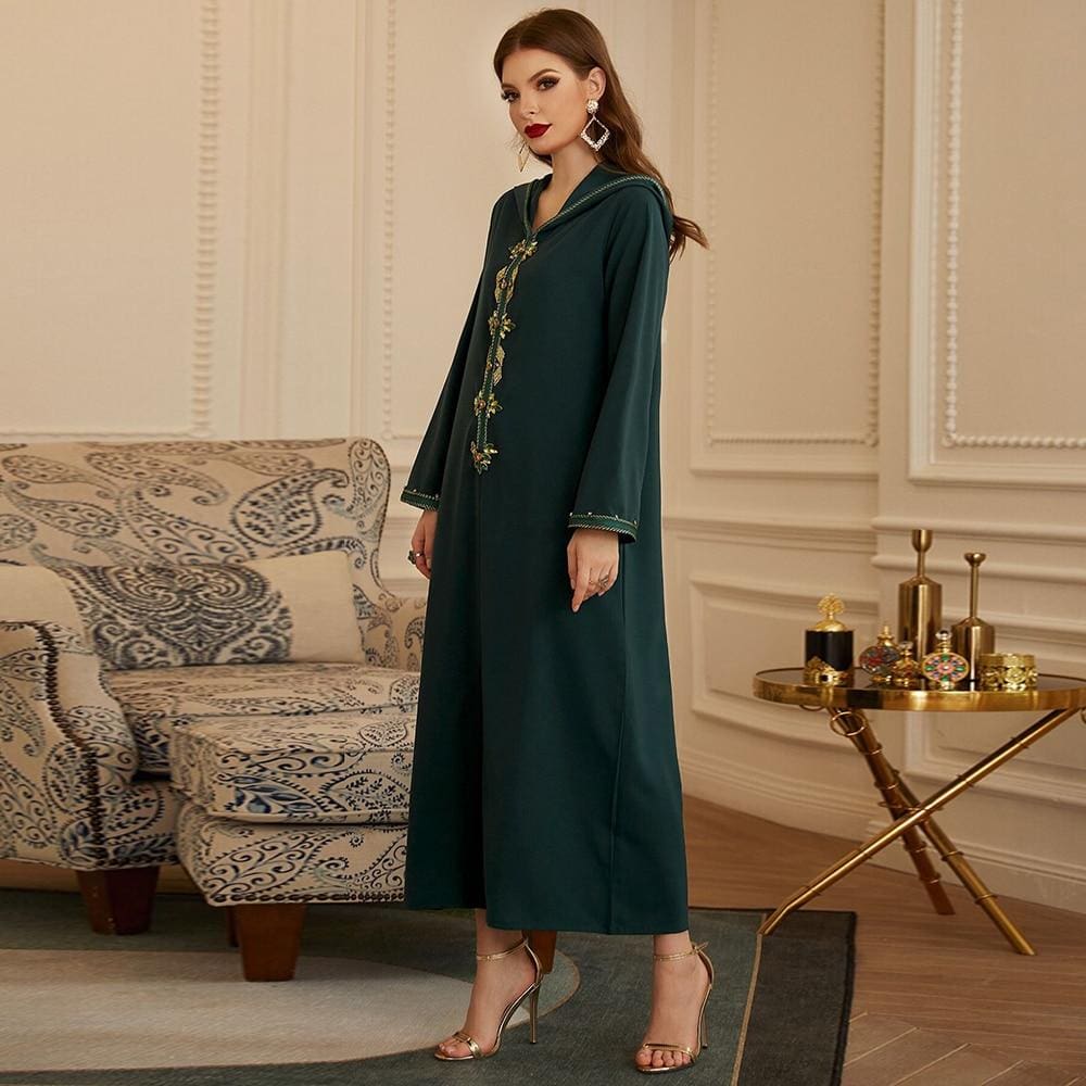 Djellaba Femme Moderne Vert Olive – Image 5