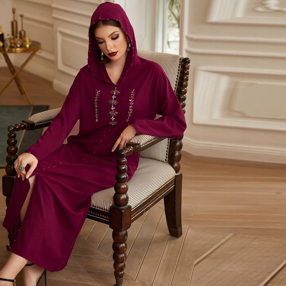 Djellaba Rouge Bordeaux – Image 6