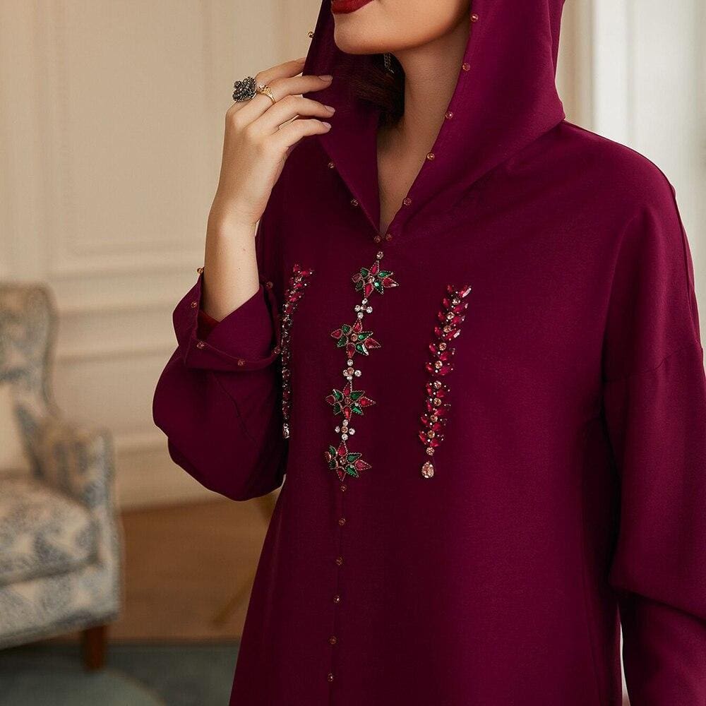 Djellaba Rouge Bordeaux – Image 7