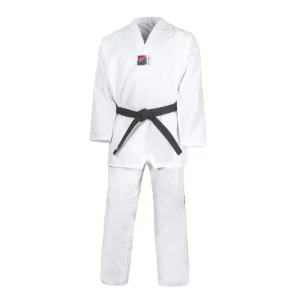 Dobok de Taekwondo Basic Col Blanc - FUJIMAE - 10201