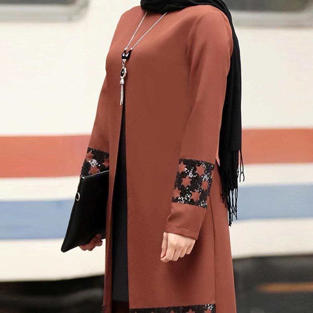 Ensemble Musulmane Moderne Marron – Image 4