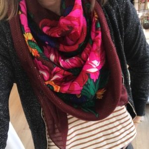 Foulard balte bordeaux