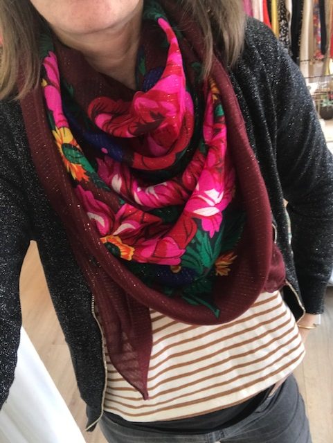 Foulard balte bordeaux