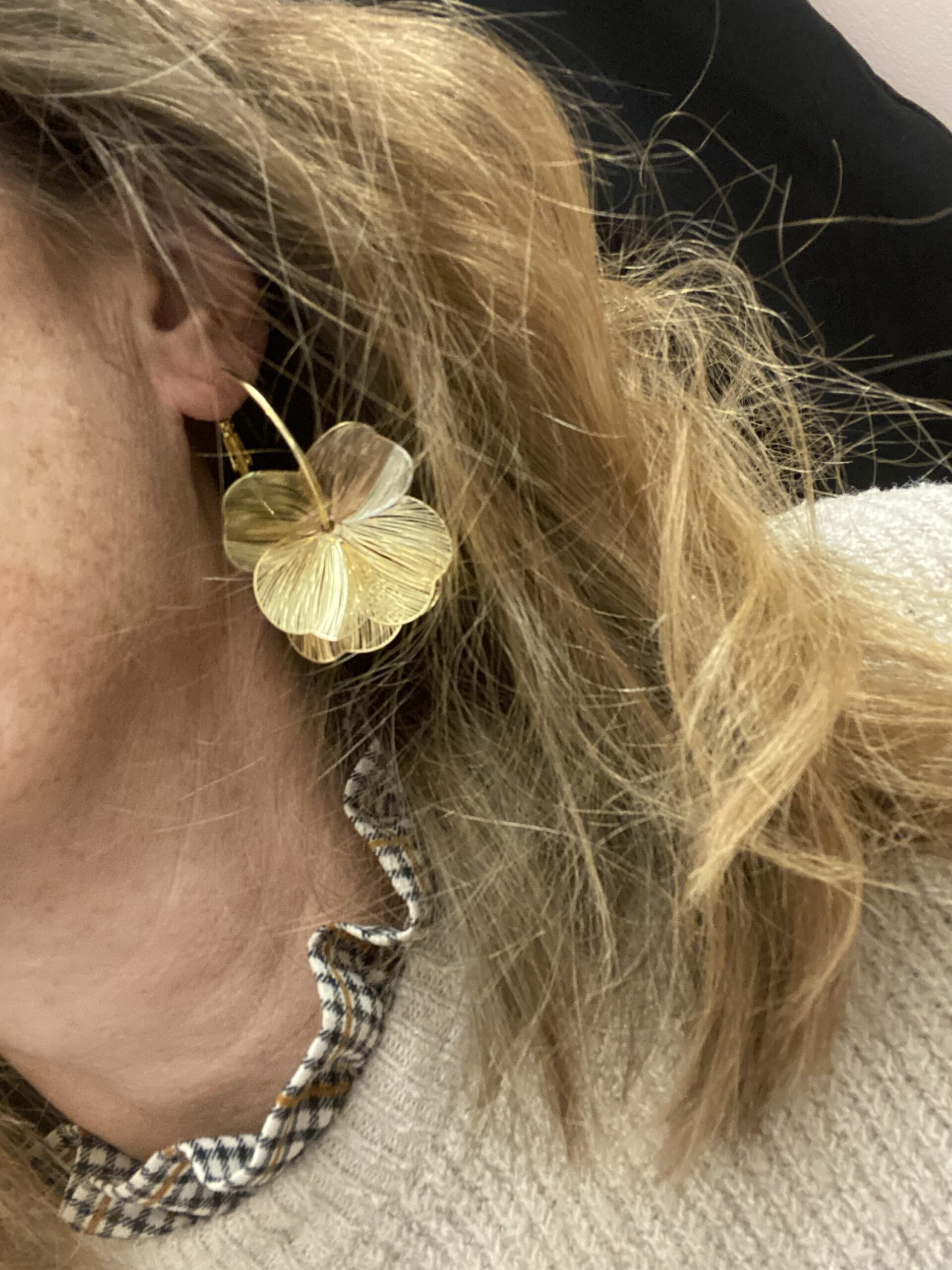 Boucles d’oreilles fleurs XL – Image 2