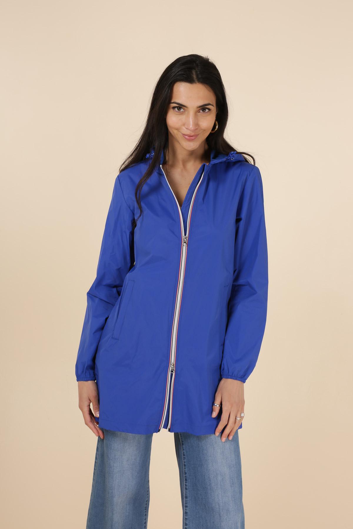 Imperméable long bleu roi – Image 2