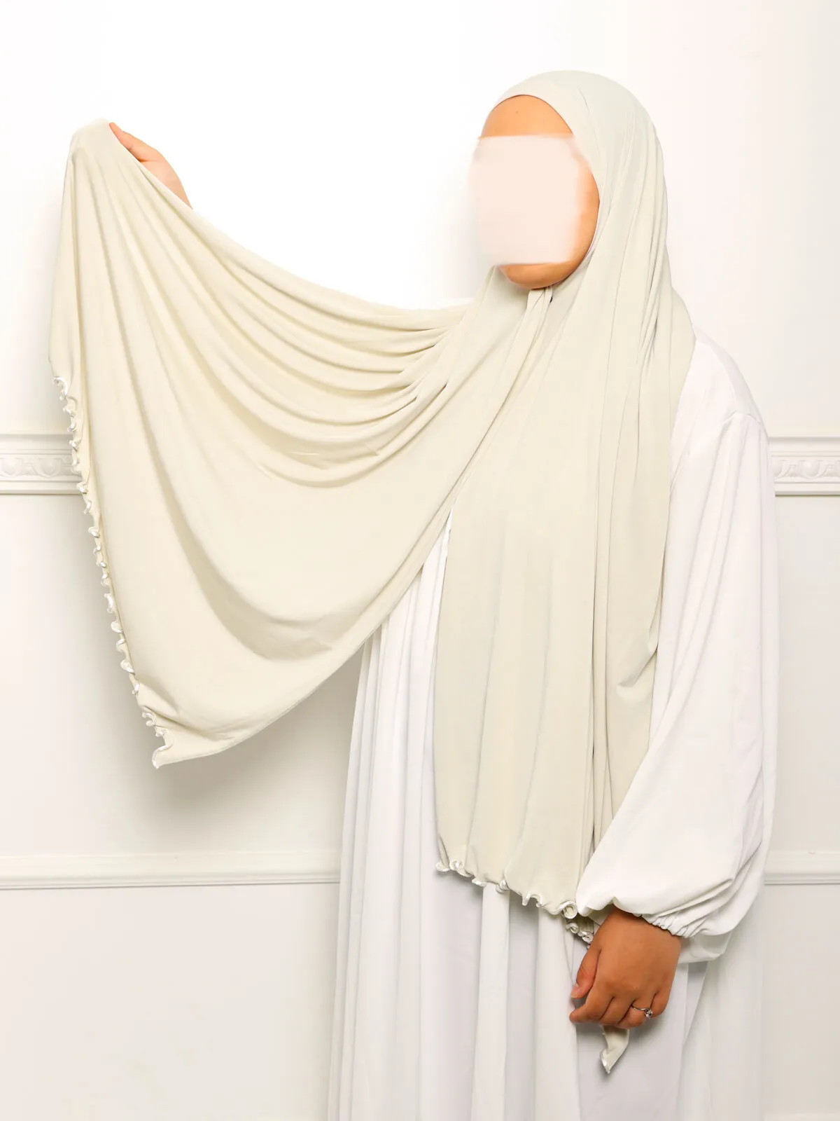 Hijab Jersey premium à froufrou – Image 3