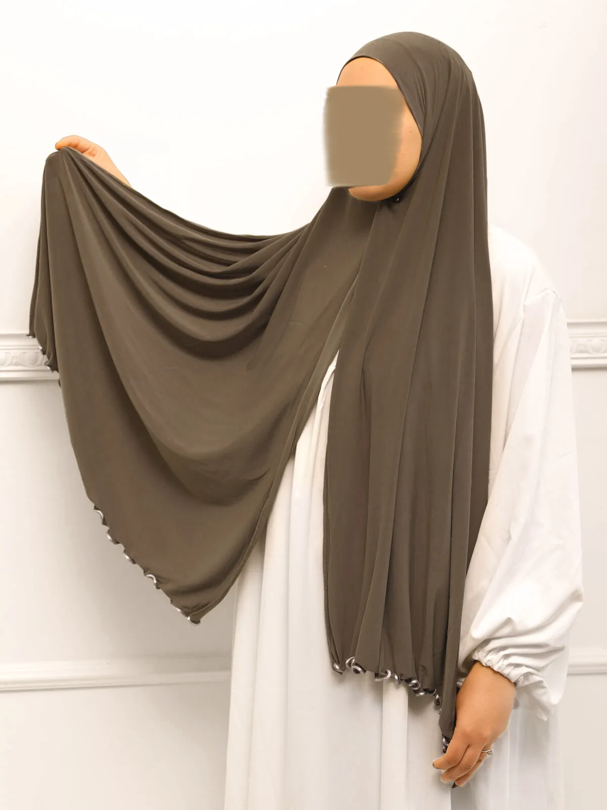 Hijab Jersey premium à froufrou