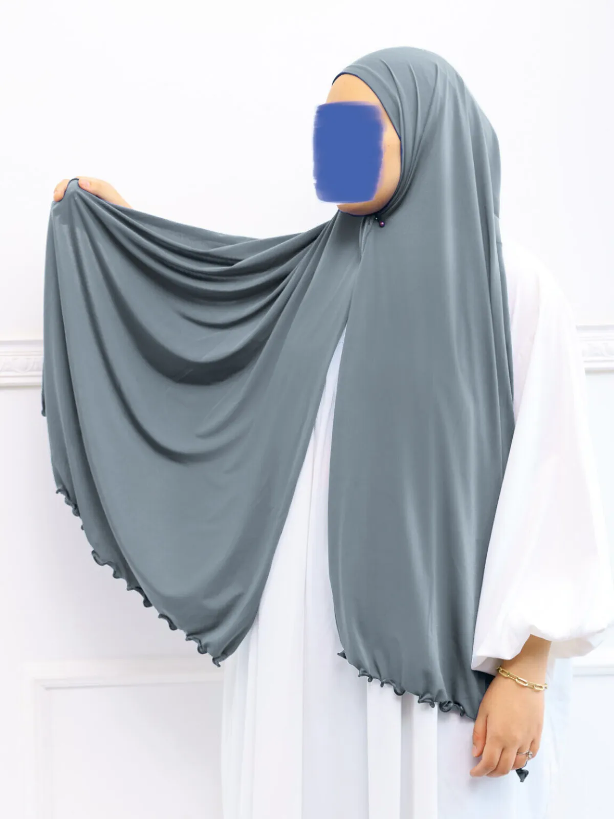 Hijab Jersey premium à froufrou – Image 7