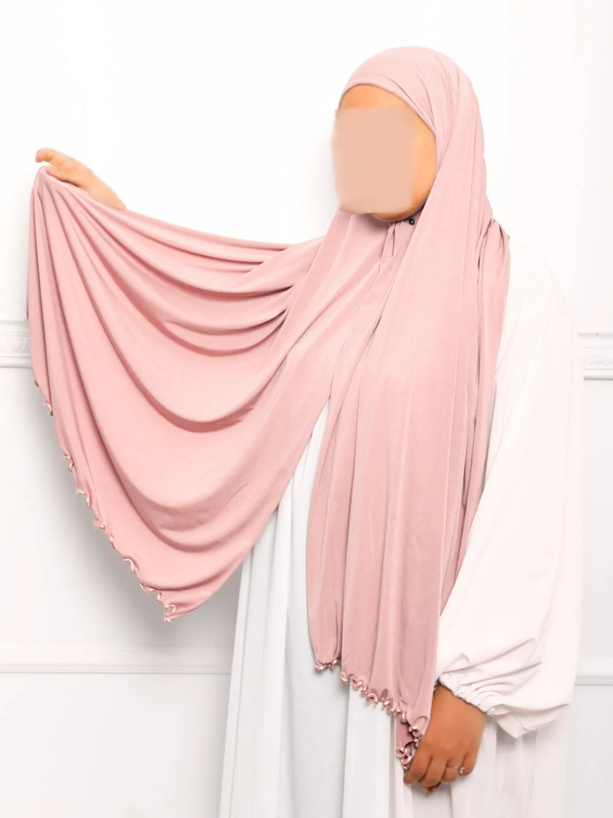 Hijab Jersey premium à froufrou – Image 9