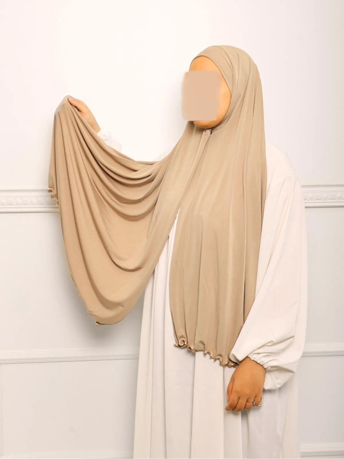 Hijab Jersey premium à froufrou – Image 6