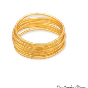 Jonc bouddhiste fin doré