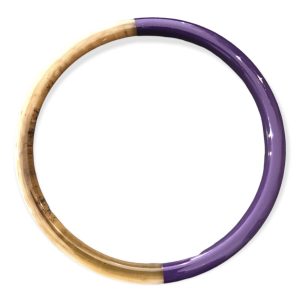 jonc violet corne de buffle bicolore laqué épais