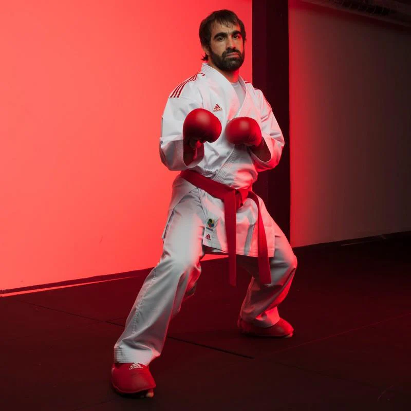Kimono de Karate Combat, Kumite Adidas K190SK à Bandes – Image 4
