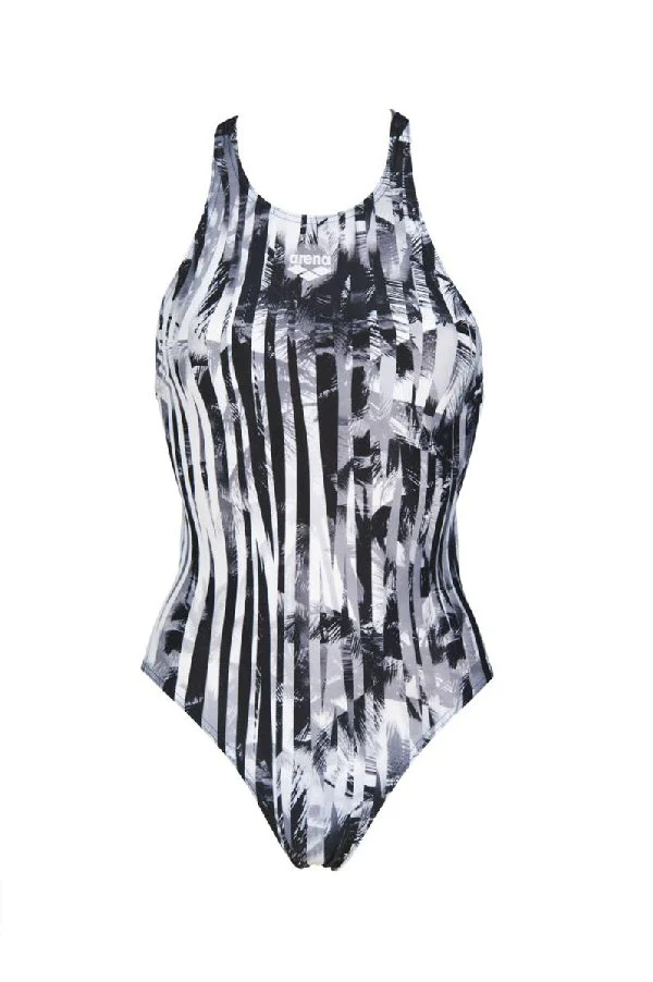Maillot de bain femme Arena one riviera noir gris blanc – Image 2