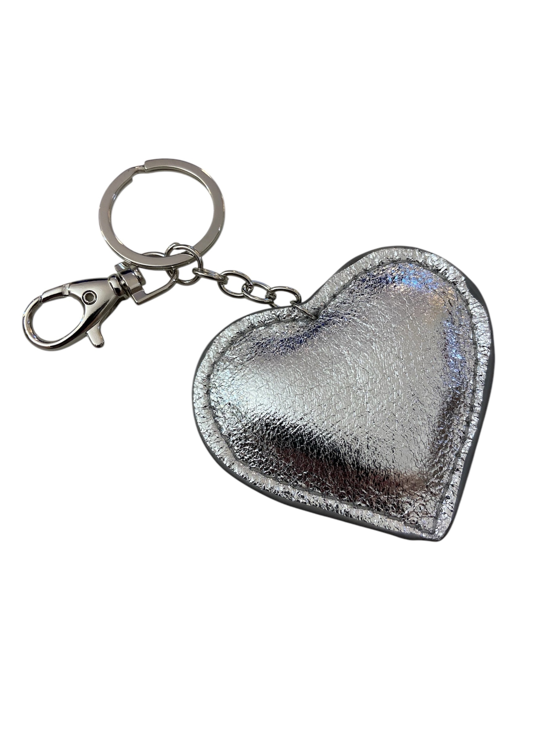 Porte-clé cœur argenté – Image 3