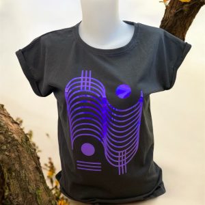 T-shirt graphique motif irisé bleu