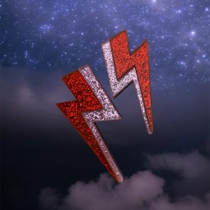 Boucles d’oreilles éclairs rouge et rose