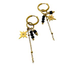 Boucles pendantes noires