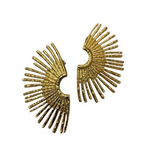 Puces d&rsquo;oreilles demi soleil doré