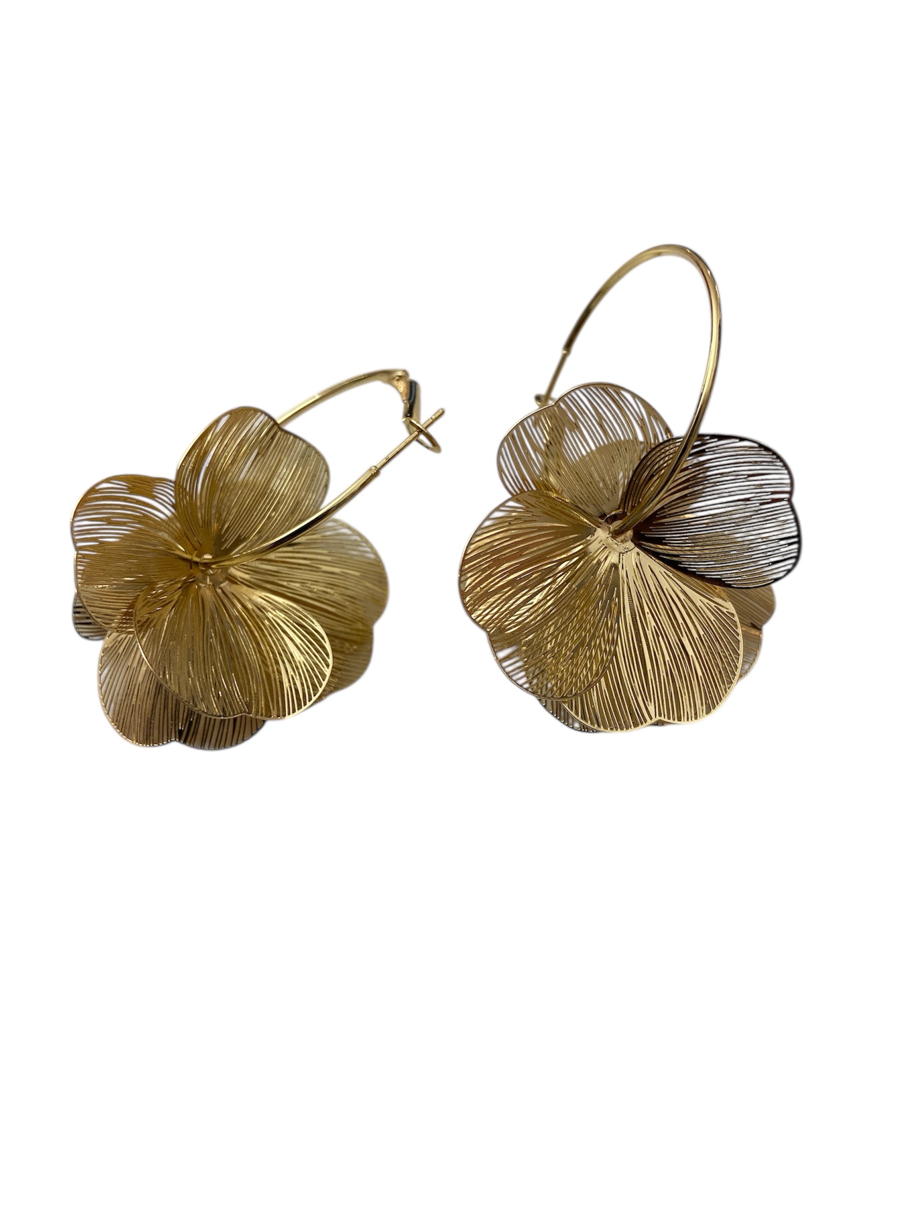 Boucles d’oreilles fleurs XL – Image 4