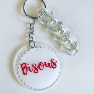 Porte-clés personnalisé Bisous