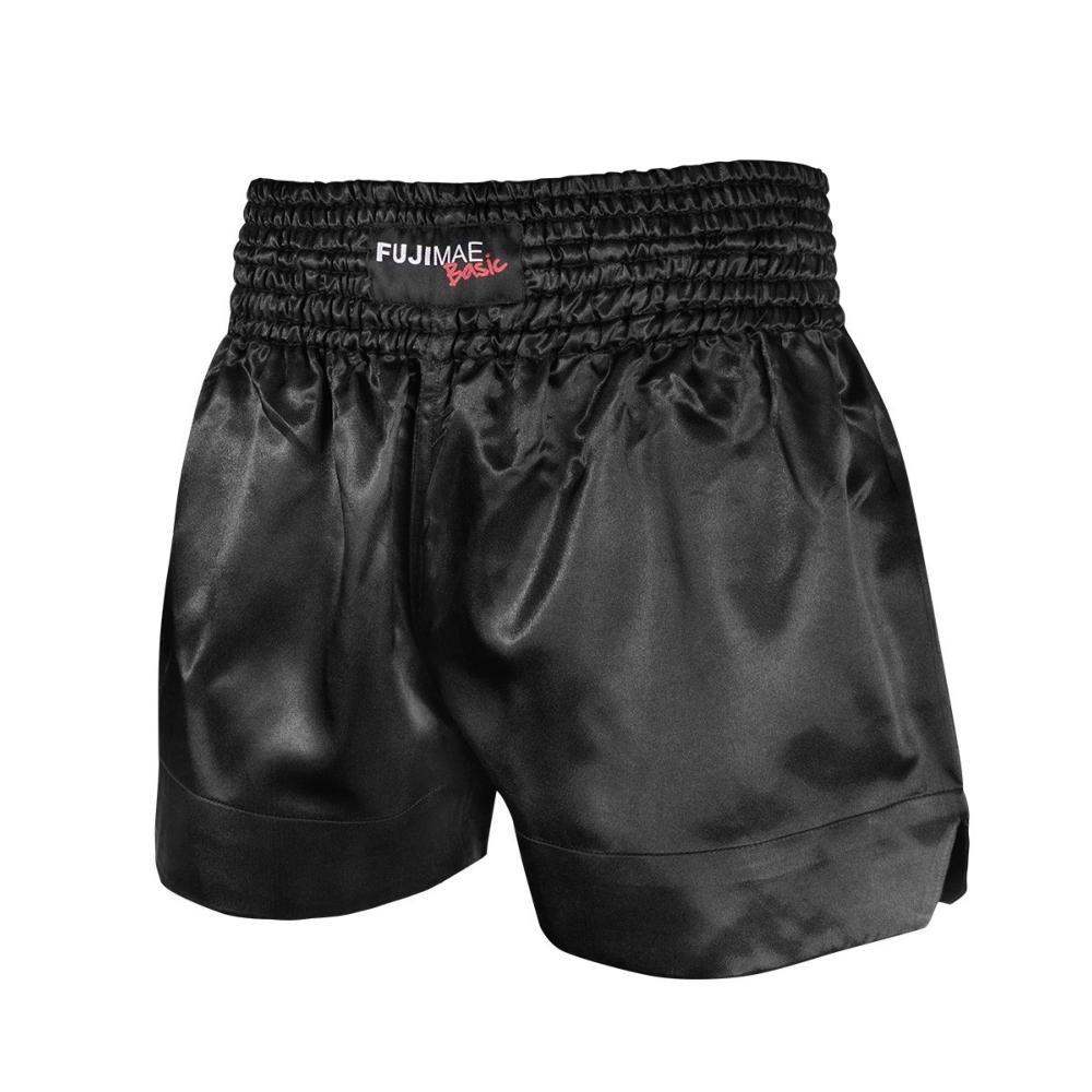 Short de Boxe Thaïlandaise Basic 2.0 FUJIMAE - Noir – Image 2