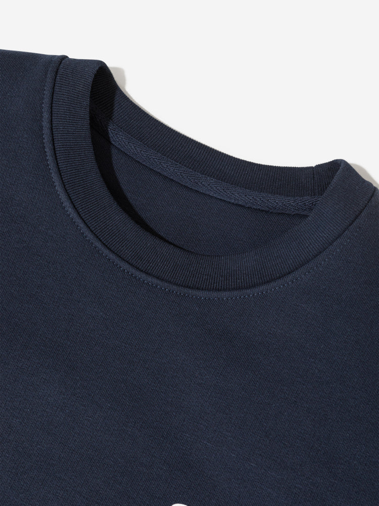 Sweat col rond bleu marine – Image 4