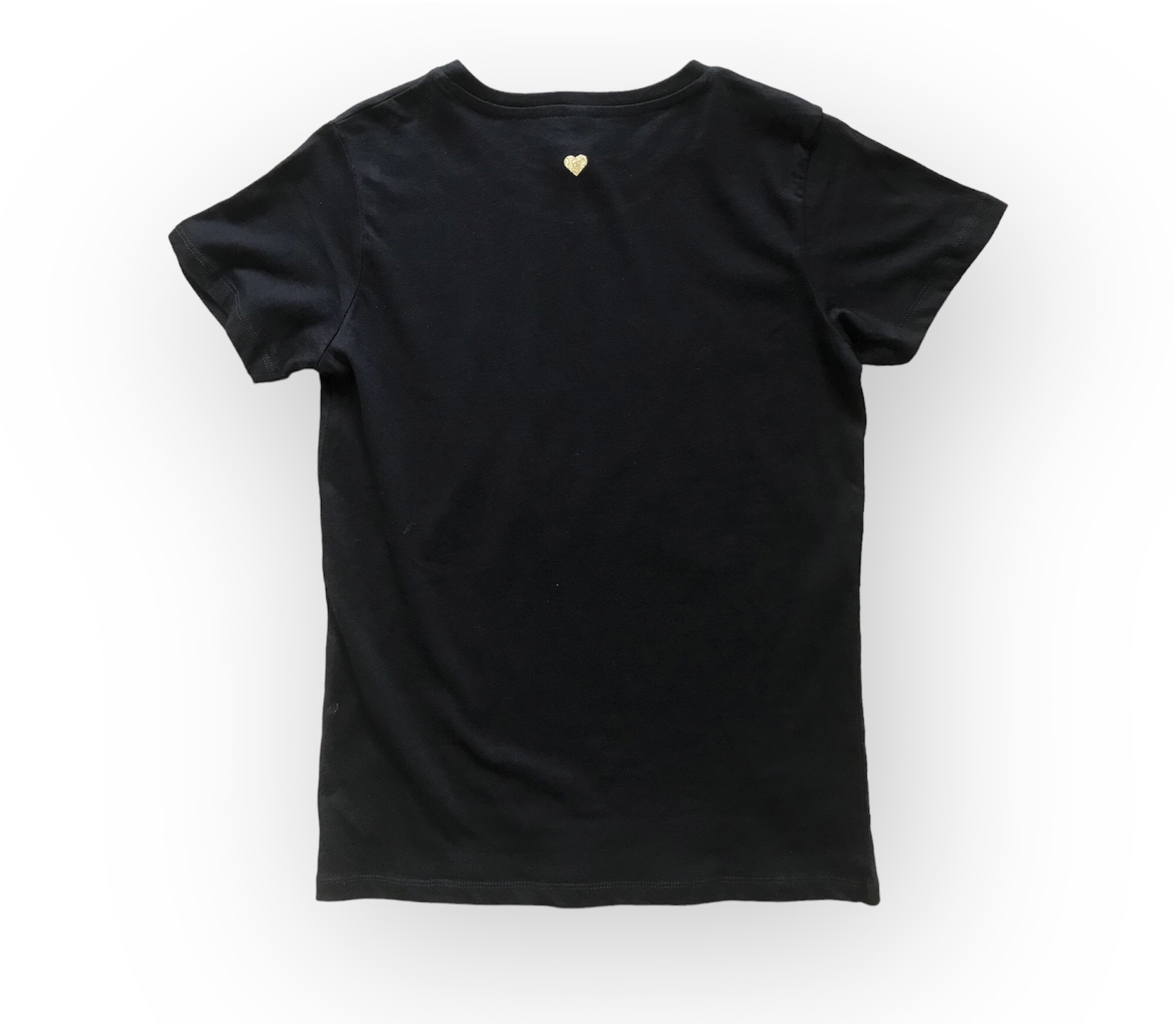 T-shirt Amour noir et doré personnalisable – Image 4