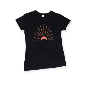 T-shirt Noir « Lumière Lunaire »