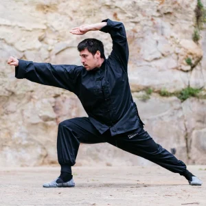 Tenue de Kung-Fu Noir FUJIMAE Training